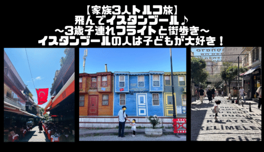 【家族3人トルコ旅】飛んでイスタンブール♪～3歳子連れフライトと街歩き～イスタンブールの人は子どもが大好き！