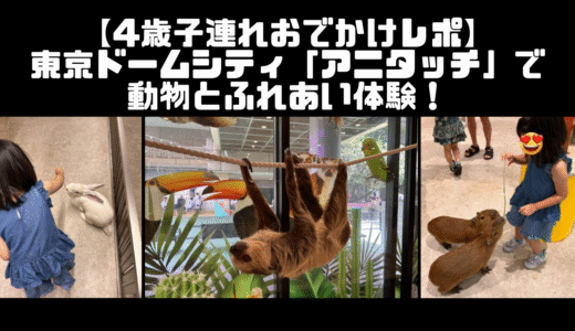 【4歳子連れおでかけレポ】東京ドームシティ「アニタッチ」で動物とふれあい体験！