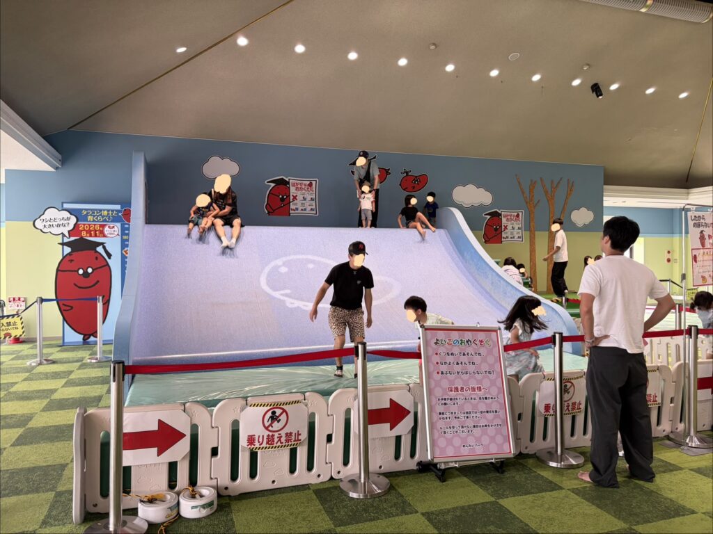めんたいパークびわ湖の屋内遊具巨大滑り台