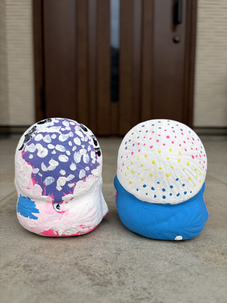 信楽陶芸村で絵付けしたたぬき